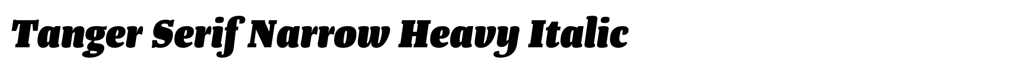 Tanger Serif Narrow Heavy Italic image